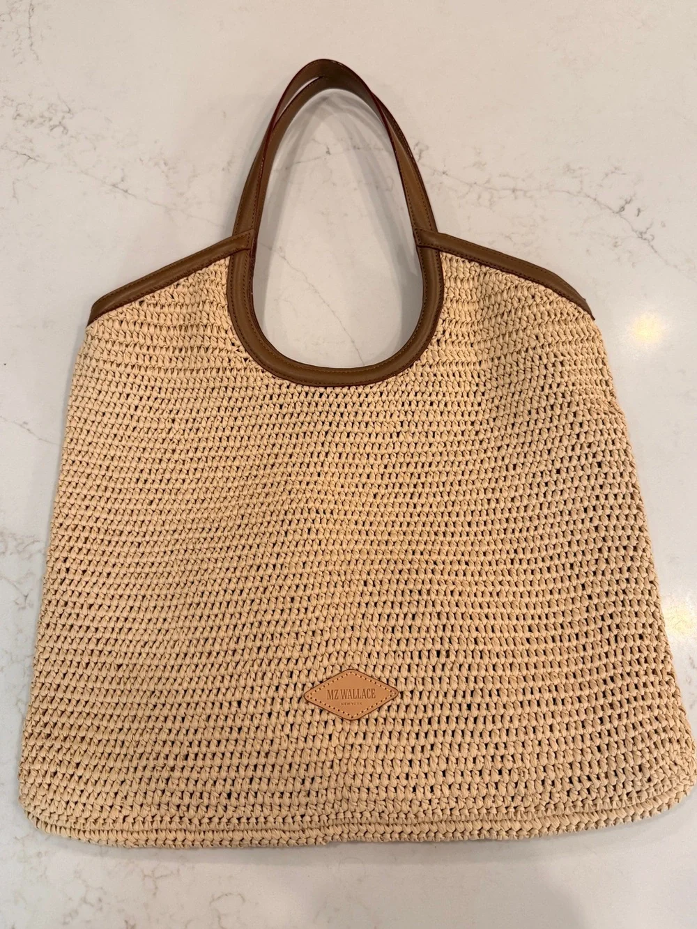 MZ Wallace Camel Large Crochet Georgica Tote - Picture 1 of 6